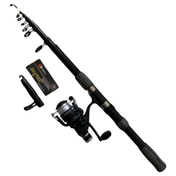 Carbon fishing rod 3.6m and big  reel  photo