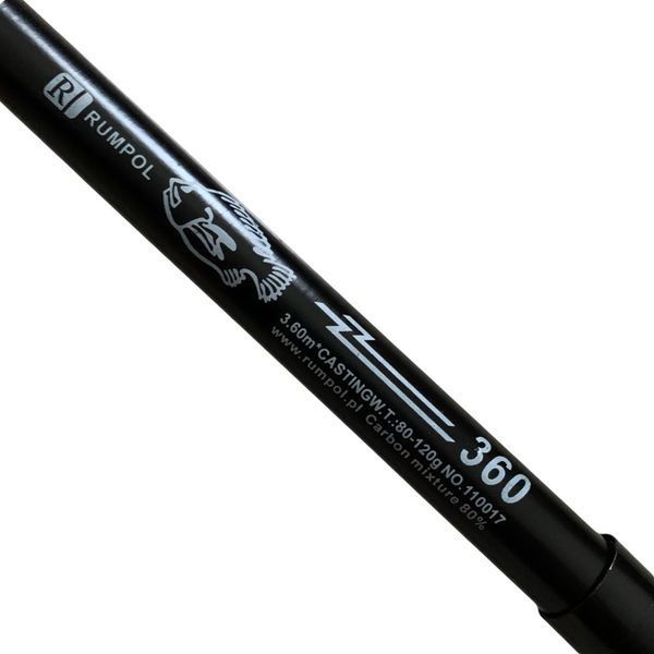 Carbon fishing rod 3.6m and big  reel  photo